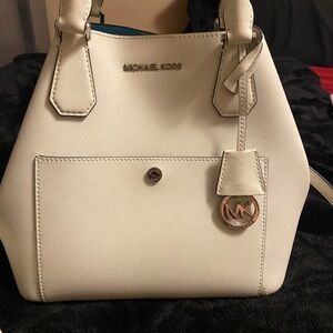 Michael Kors Cream Satchel Bag
